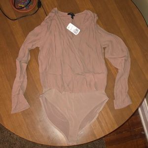 L Forever 21 Woven Bodysuit